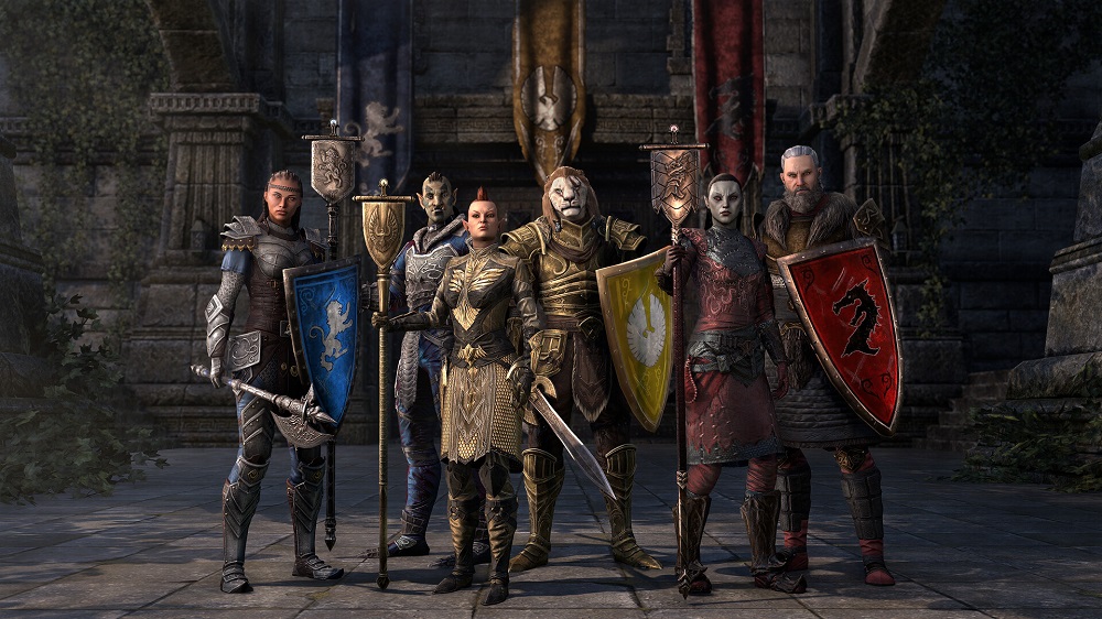The Elder Scrolls Online characters standing together