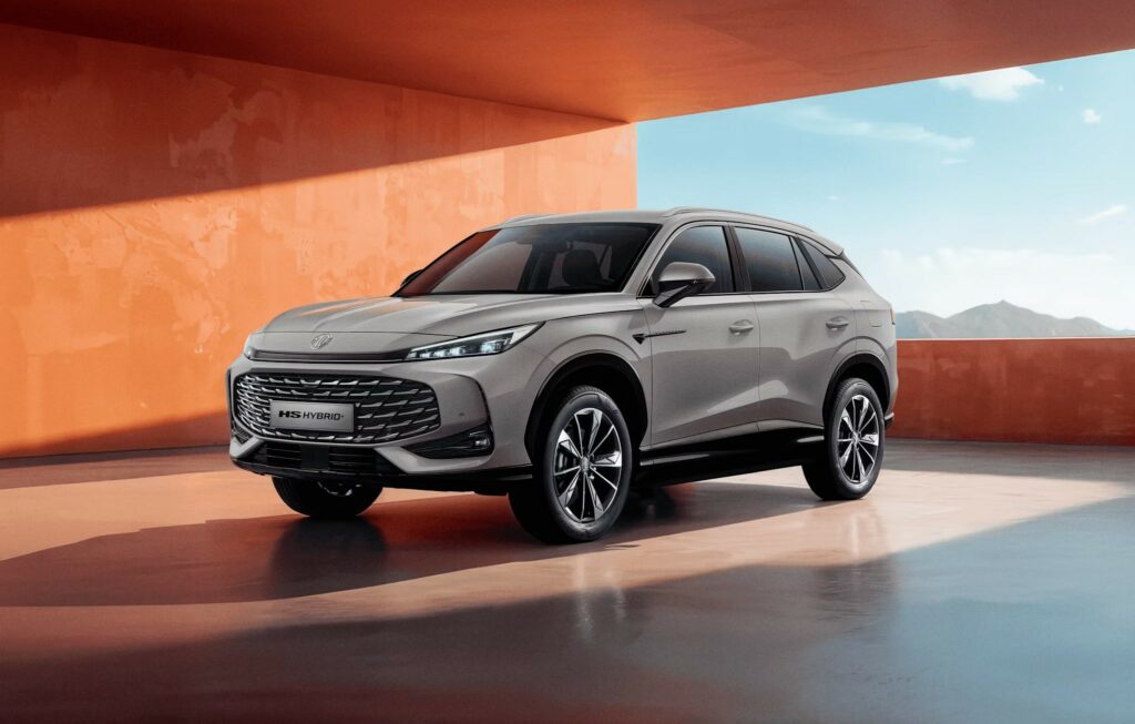 Sleek hybrid SUV in modern setting
